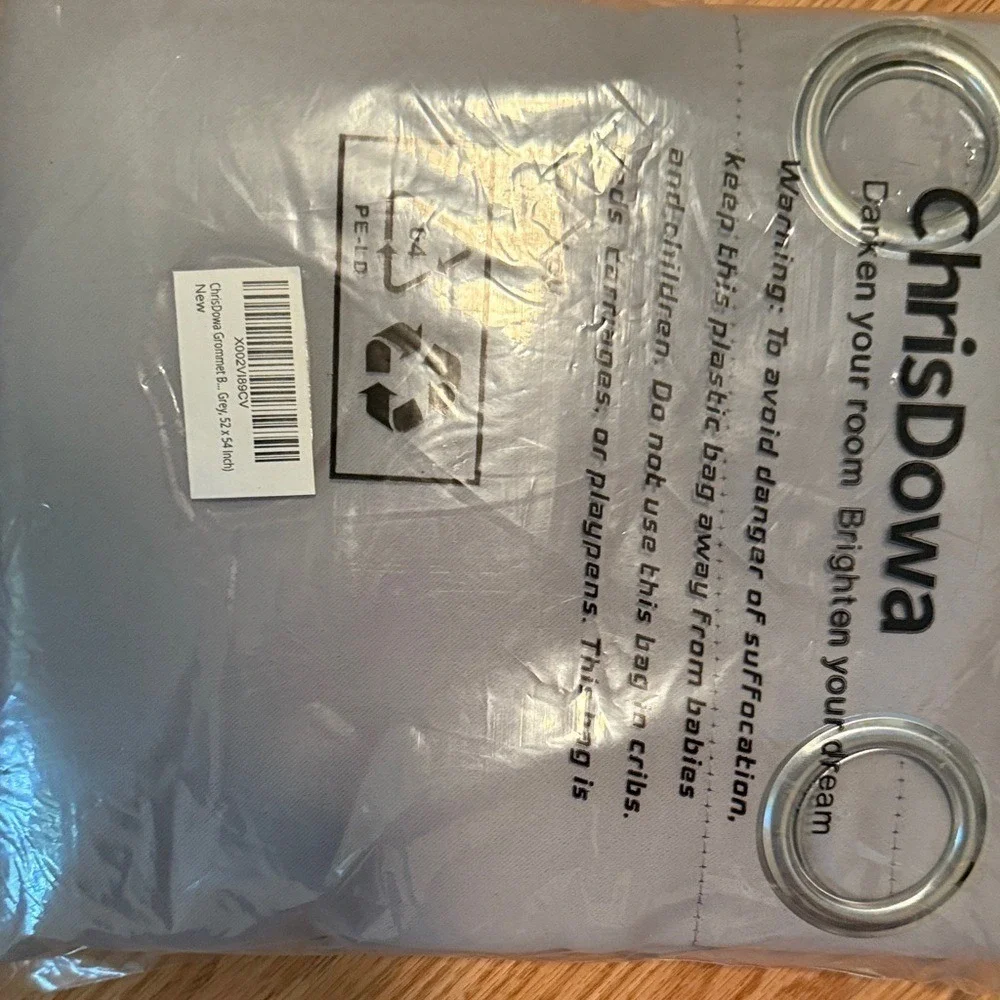 ChrisDowa Grey Blackout Curtains 2 Panels Grommet Top‎ 52x54 Inch Insulated